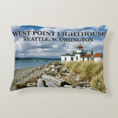シアトルワシントンWest Point Light house アクセントクッション (裏面)