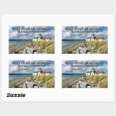 シアトルワシントンWest Point Light house 長方形シール (シート)