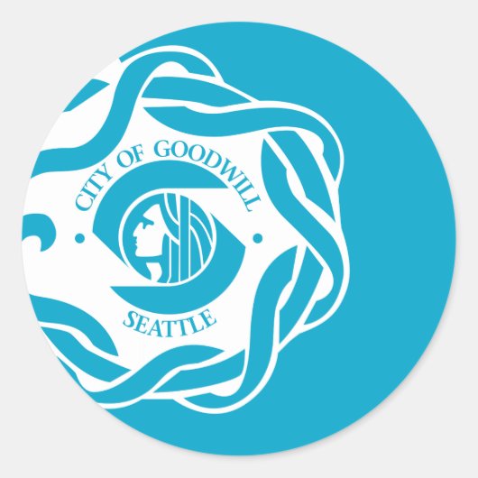 シアトル国旗 ラウンドシール (正面)