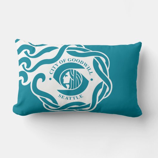 シアトル国旗（ワシントン） ランバークッション (正面)