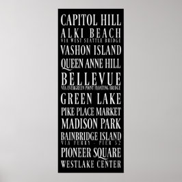 シアトル地下鉄サイン ポスター