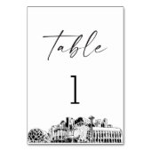 シアトル天窓テーブル番号3.5x5カード テーブルナンバー (裏面)