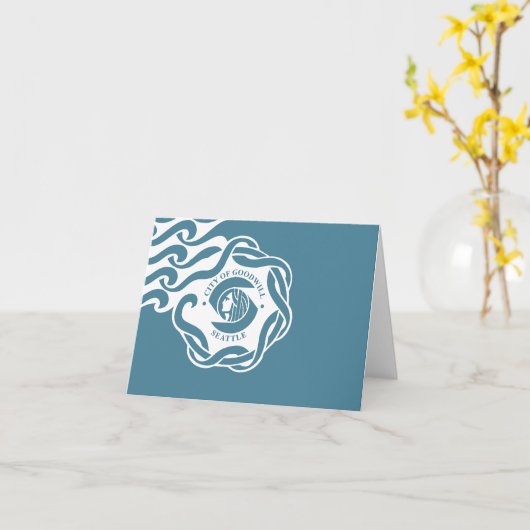 シアトル市旗 カード (黄色い花)