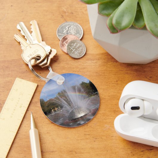 シアトル科学センター噴水ワシントン写真 キーホルダー (デスク)