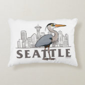 シアトル素晴らしシティバードのブルーヘロン アクセントクッション (正面)