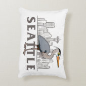 シアトル素晴らしシティバードのブルーヘロン アクセントクッション (裏面(縦))