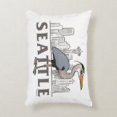 シアトル素晴らしシティバードのブルーヘロン アクセントクッション (正面(垂直))