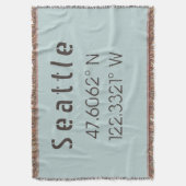 シアトル経度と緯度 スローブランケット (正面縦)