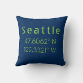 シアトル経度Latitudeチームカラー クッション (裏面)