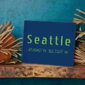シアトル経度Latitudeチームカラー フォトプラーク (側面)