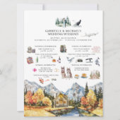 シアトル結婚での週末 |日程 招待状 (正面)