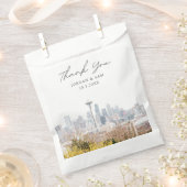 シアトル結婚の写パーソナライズされた真 フェイバーバッグ (クリップ留めされた状態)