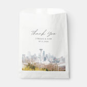 シアトル結婚の写パーソナライズされた真 フェイバーバッグ (正面)