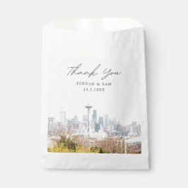 シアトル結婚の写パーソナライズされた真 フェイバーバッグ