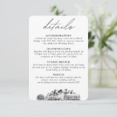 シアトル結婚の小さな垂直詳細 エンクロージャーカード (スタンド正面)