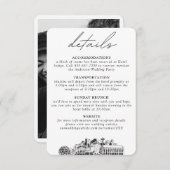 シアトル結婚の小さな垂直詳細 エンクロージャーカード (正面/裏面)