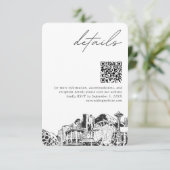 シアトル結婚の詳細QRコードスモール エンクロージャーカード (スタンド正面)