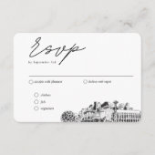 シアトル結婚のRSVP伝統的 Meal Options エンクロージャーカード (正面)