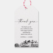 シアトル結婚スカイライン感謝メッセージカード ギフトタグ (裏面)