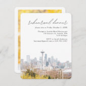 シアトル結婚ズケリーパークスカイラインリハーサル エンクロージャーカード (正面/裏面)