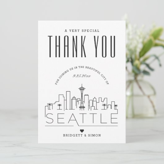 シアトル結婚ズ |ありがとう+フォトカード カード (スタンド正面)
