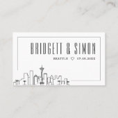 シアトル結婚ズ |座席表の前面と背面 プレイスカード (裏面)