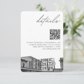 シアトル結婚式 ピースプレイス 詳細 QRコード 小 エンクロージャーカード (スタンド正面)