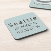 シアトル緯度と経度 コースター (左側)
