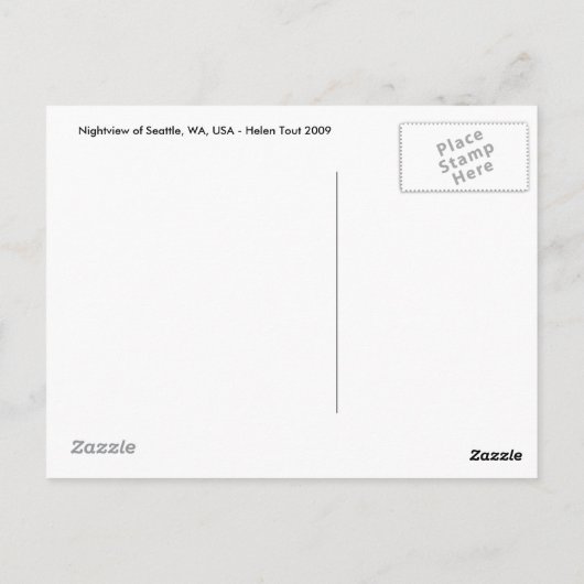 シアトル葉書の夜景 ポストカード (裏面)