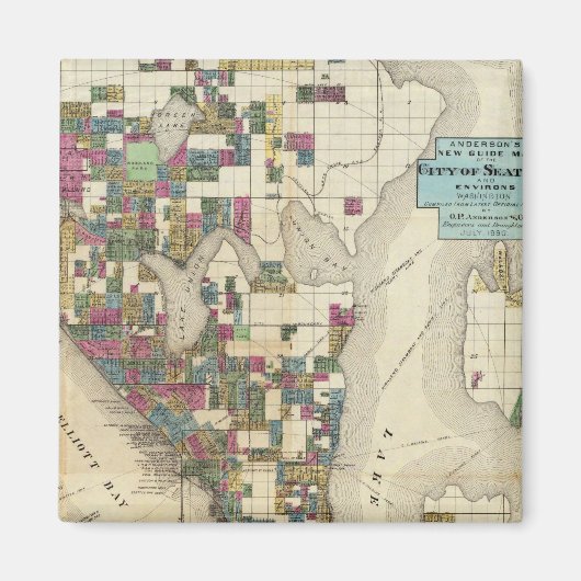 シアトル近郊の都市 マグネット (正面)