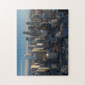 シアトル都市スカイラインの空中写真 ジグソーパズル (縦)