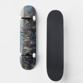 シアトル都市スカイラインの空中写真 スケートボード (正面)