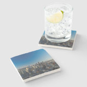 シアトル都市スカイラインの空中写真 ストーンコースター (横)