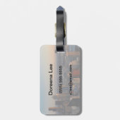 シアトル都市スカイライン2の空中写真 ラゲッジタグ (裏面縦)