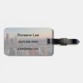 シアトル都市スカイライン2の空中写真 ラゲッジタグ (裏面横)