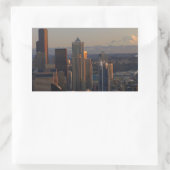 シアトル都市スカイライン2の空中写真 長方形シール (バッグ)