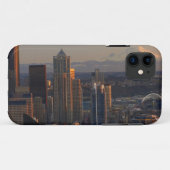 シアトル都市スカイライン2の空中写真 Case-Mate iPhoneケース (裏面(横))