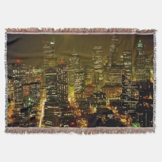 シアトル都市眺め スローブランケット (正面)