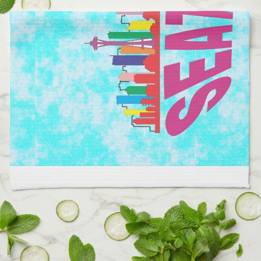 シアトル キッチンタオル (折り畳み)