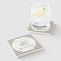 シアトル・スカイライン・パシフィック・ノースウェストミニマルアウトライン