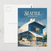 シアトル・セントラル図書館 USA ポストカード (正面/裏面)