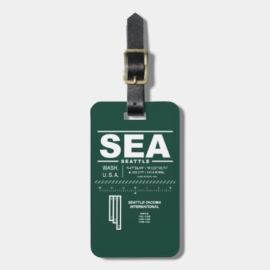 シアトル・タコマ国際空港 SEA ラゲッジタグ (正面縦)
