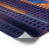 シアトル・ダウンタウンのシティスケープ・ビュー、サッカー ポスター (角)