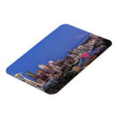 シアトル、ダウンタウン、トワイライトのレイニア山 マグネット (左側)