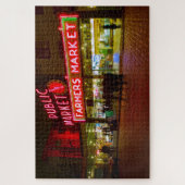 シアトル・パブリック・マーケットでの夜間 ジグソーパズル (縦)