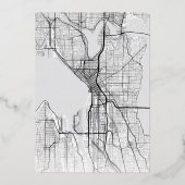 シアトル ラブ ロケーター | ウェディング セーブ・ザ・デート 箔招待状 (裏面)