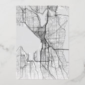 シアトル ラブ ロケーター | 結婚式 Save the Date 箔招待状 (裏面)