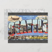 シアトル・ワシントンからの挨拶ヴィンテージ ポストカード (正面/裏面)