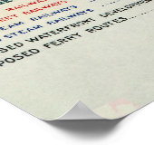 シアトル・ワシントンのヴィンテージの地図(1911年) ポスター (角)