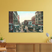 シアトル,ワシントンエアリアルビューオブファーストアベニュー キャンバスプリント (インサイチュ (リビング))